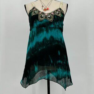 louis fashion tie-dye beaded top